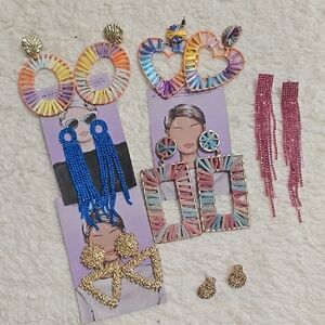 AS IS. Colorful Statement Earrings Set